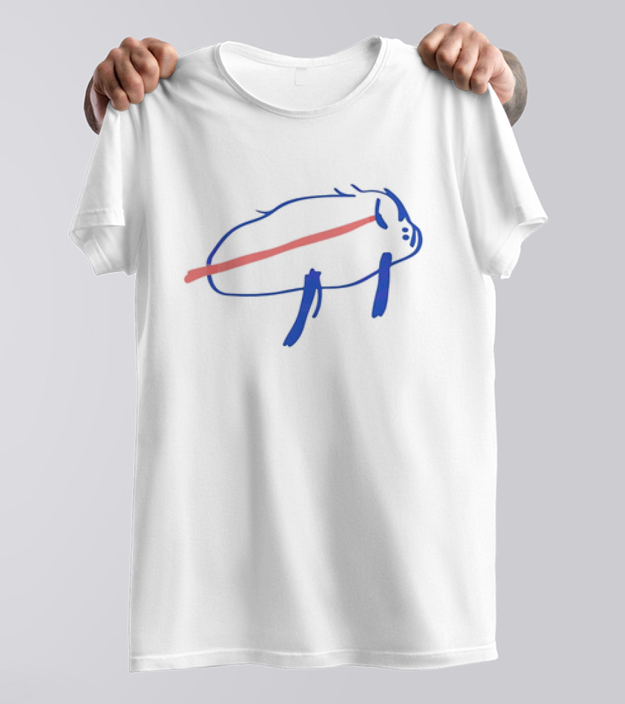 Buffalo Bills Funny Mascot Drawing T-Shirt
