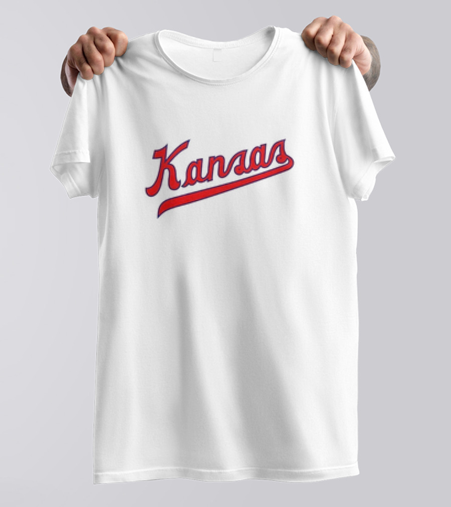 Kansas Jayhawks Red Script T-Shirt