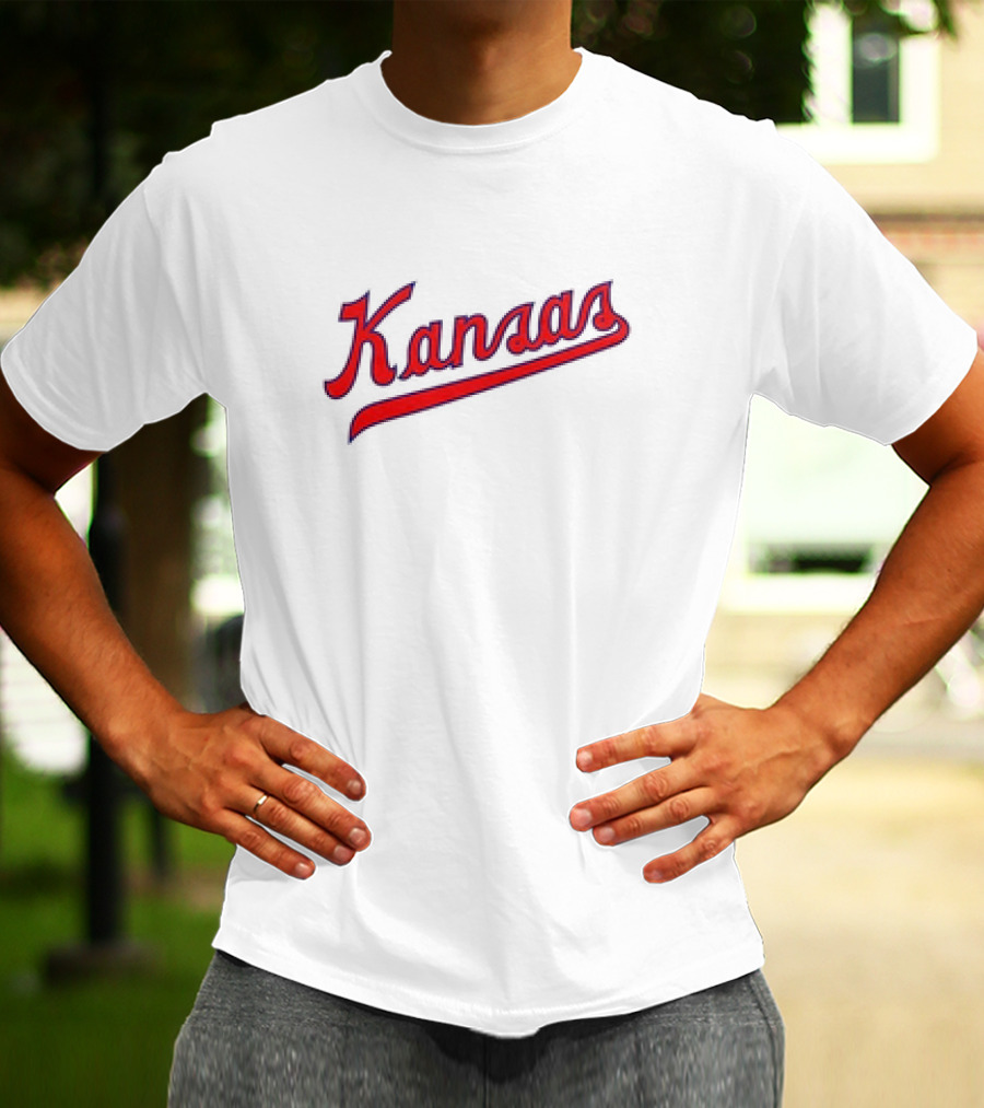 Kansas Jayhawks Red Script T-Shirt