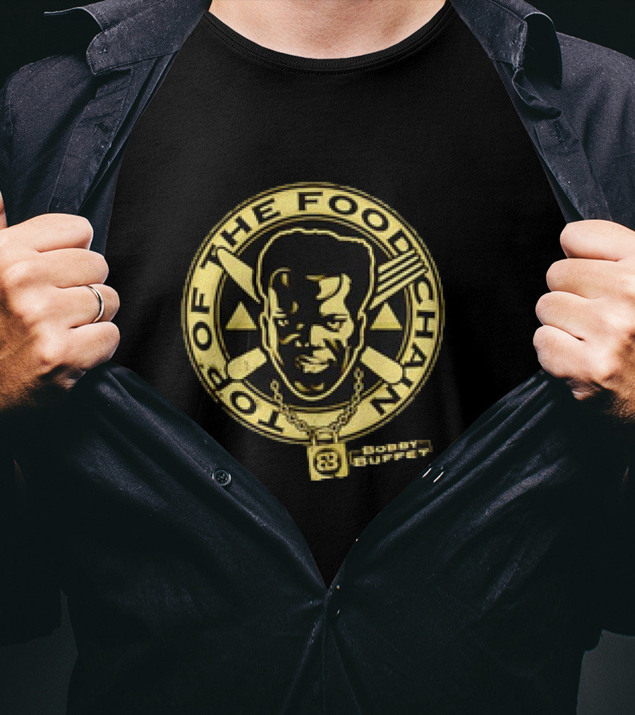 Bobby Buffet Top Of The Food Chain Face Retro Iconic T-Shirt