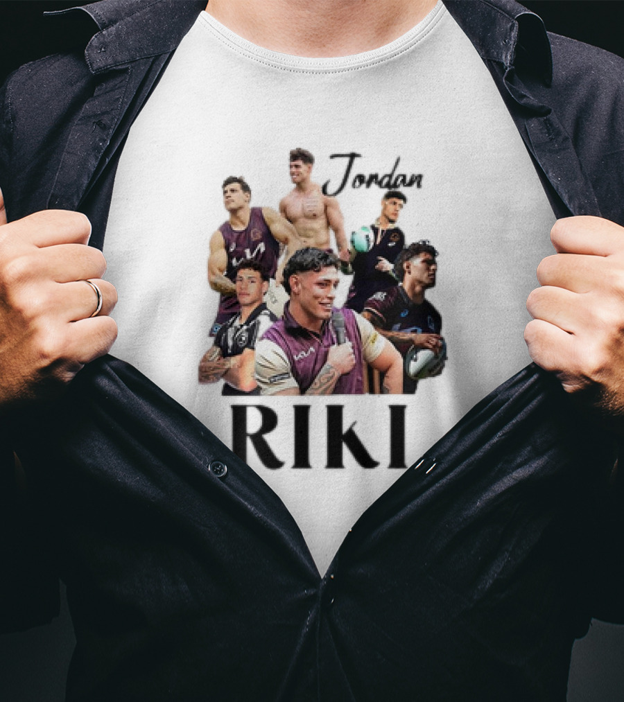 Jordan Riki Collage Football Images T-Shirt