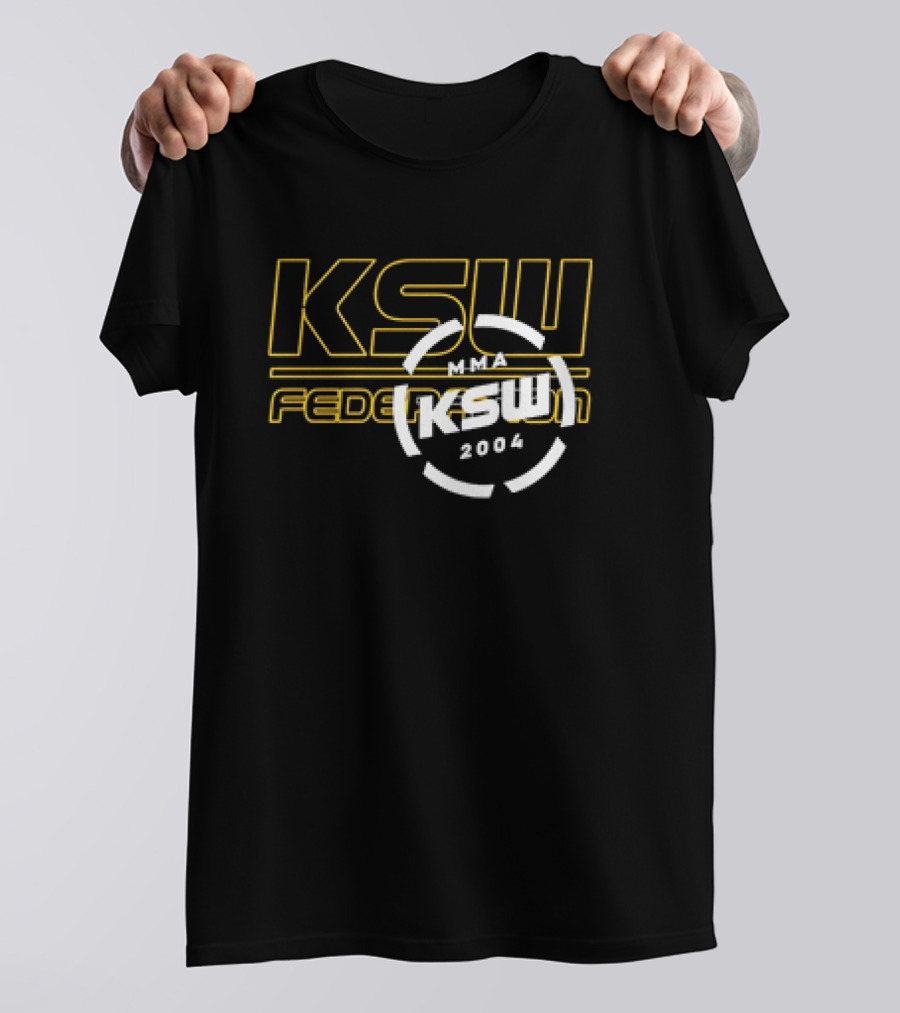 KSW Federation MMA 2004 Logo Black Yellow T-Shirt