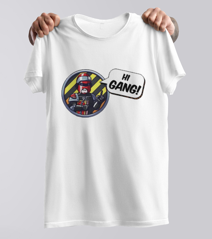 Arbitor Ian Hi Gang Iconic Armor Speech Bubble T-Shirt