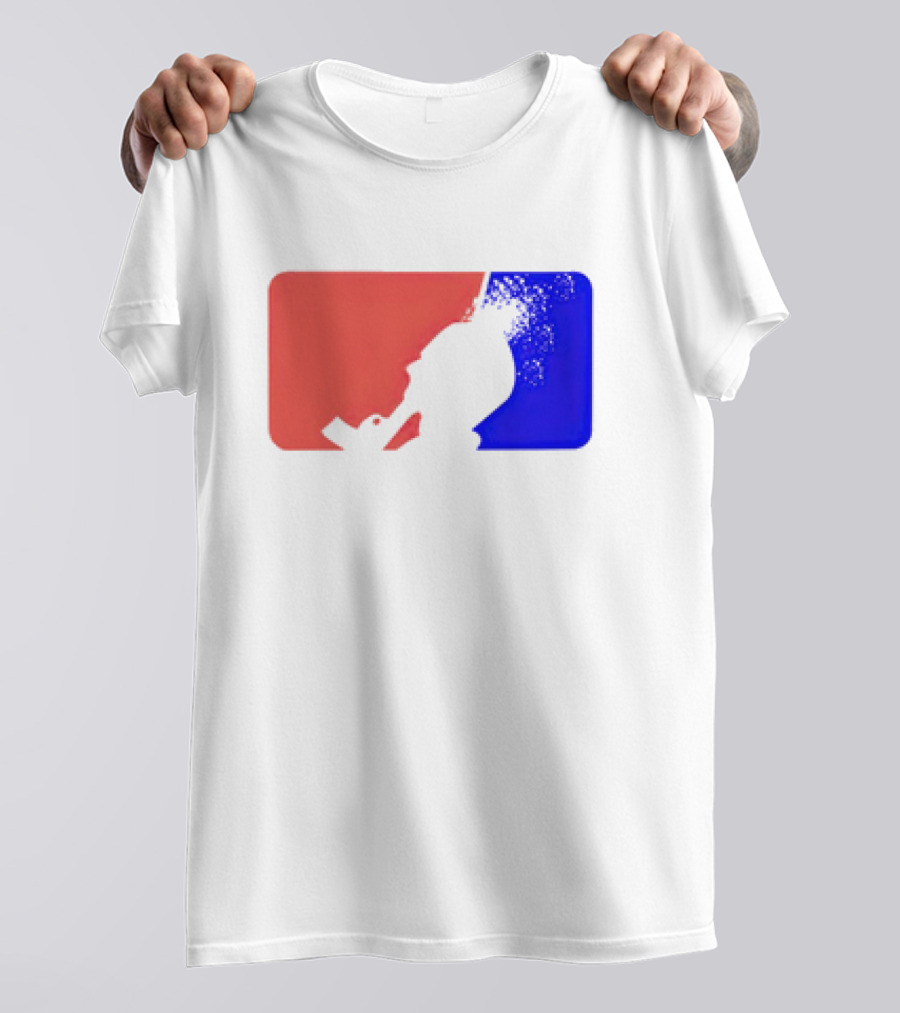 David Major League Shooting Silhouette Red Blue Funny T-Shirt