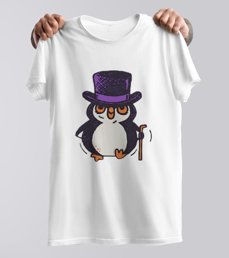 Penguin In A Top Hat With A Cane The Penguin T-Shirt