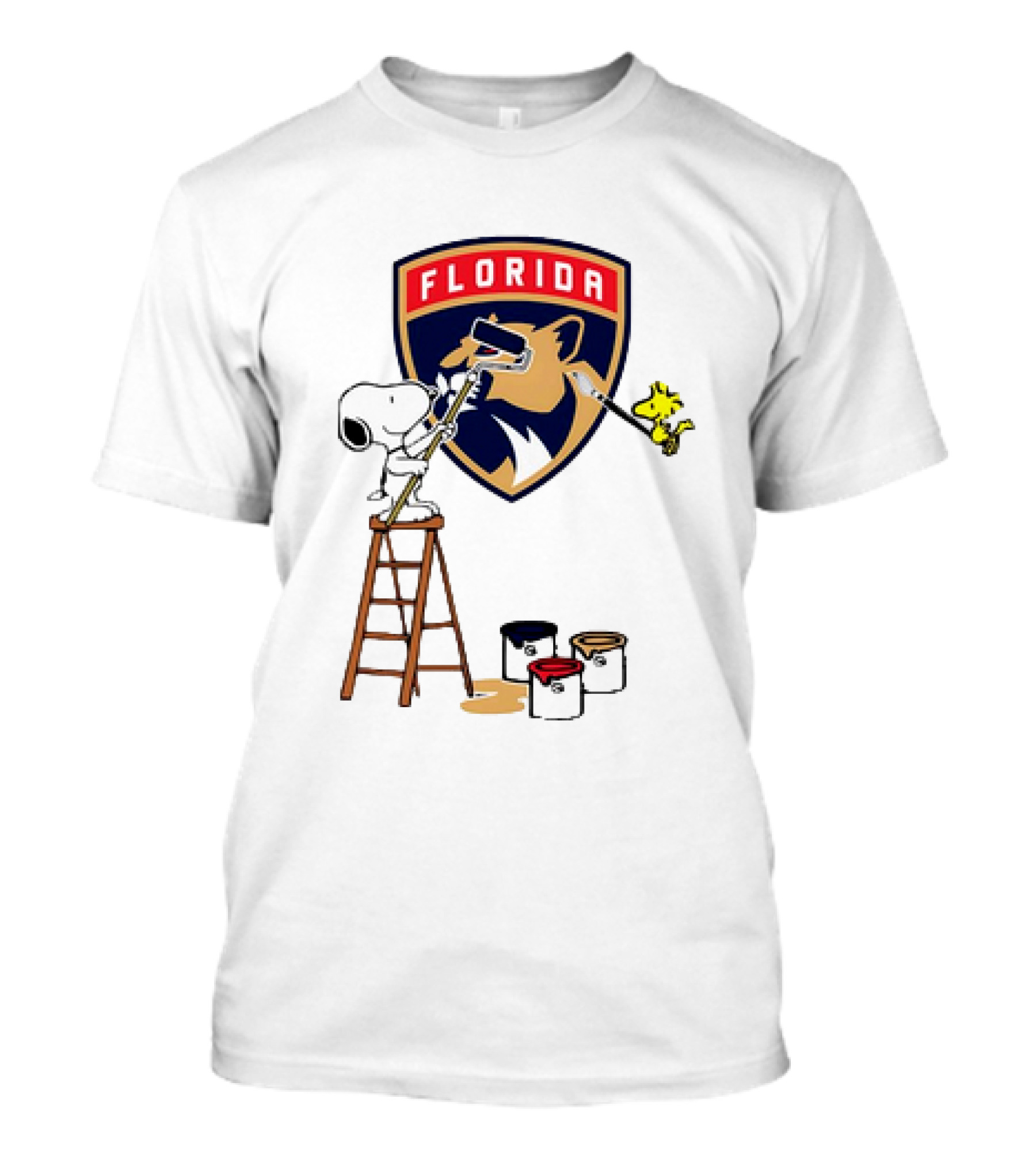 Snoopy And Woodstock Painting Florida Panthers T-Shirt