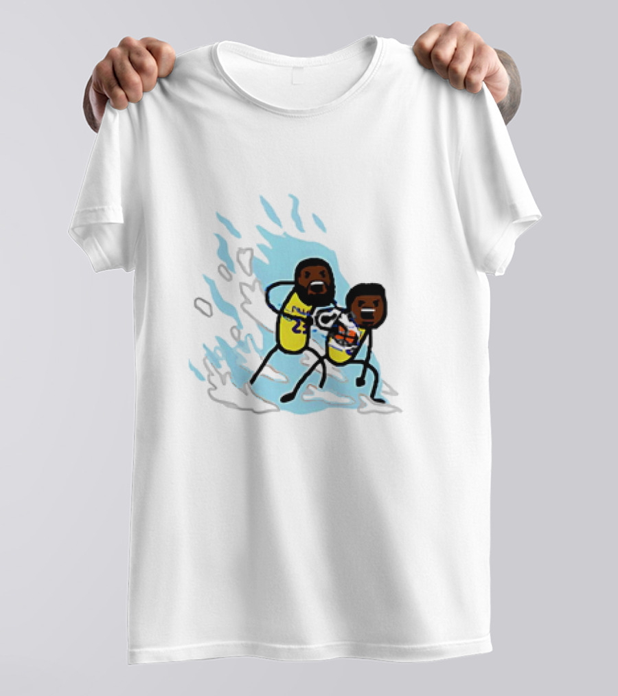 LeBron James Los Angeles Lakers Father Son Kamehameha Basketball Anime Fusion T-Shirt