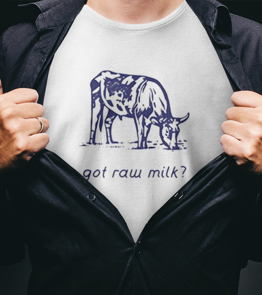 Got Raw Milk? Cow Illustration Turning Point USA T-Shirt