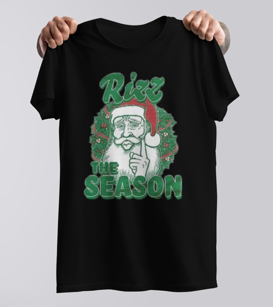 Rizz The Season Christmas Santa Benson Meme T-Shirt