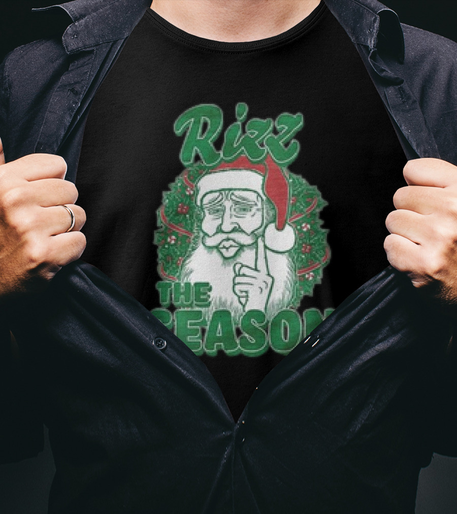 Rizz The Season Christmas Santa Benson Meme T-Shirt