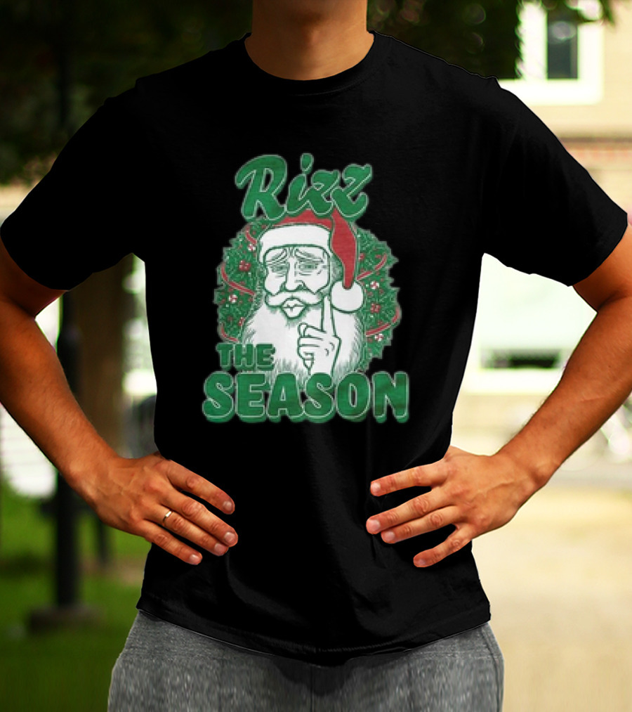 Rizz The Season Christmas Santa Benson Meme T-Shirt