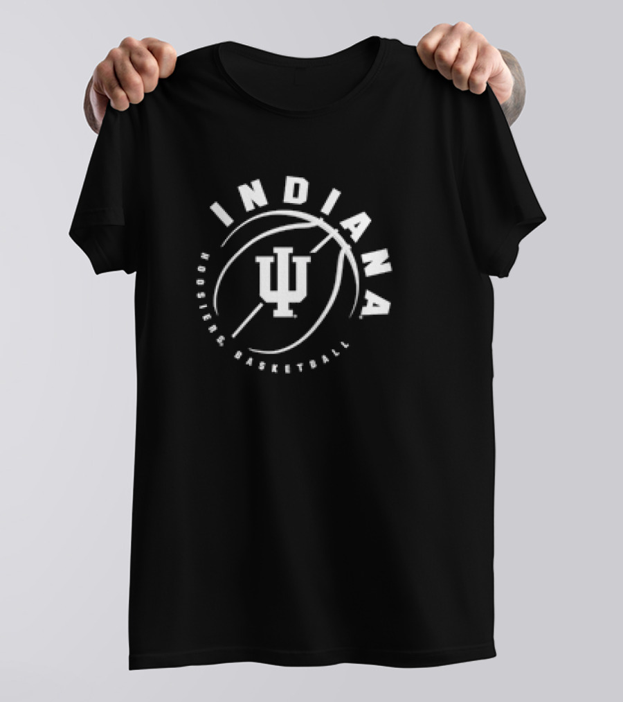 Indiana Hoosiers Basketball Crimson IU Logo Bracer T-Shirt