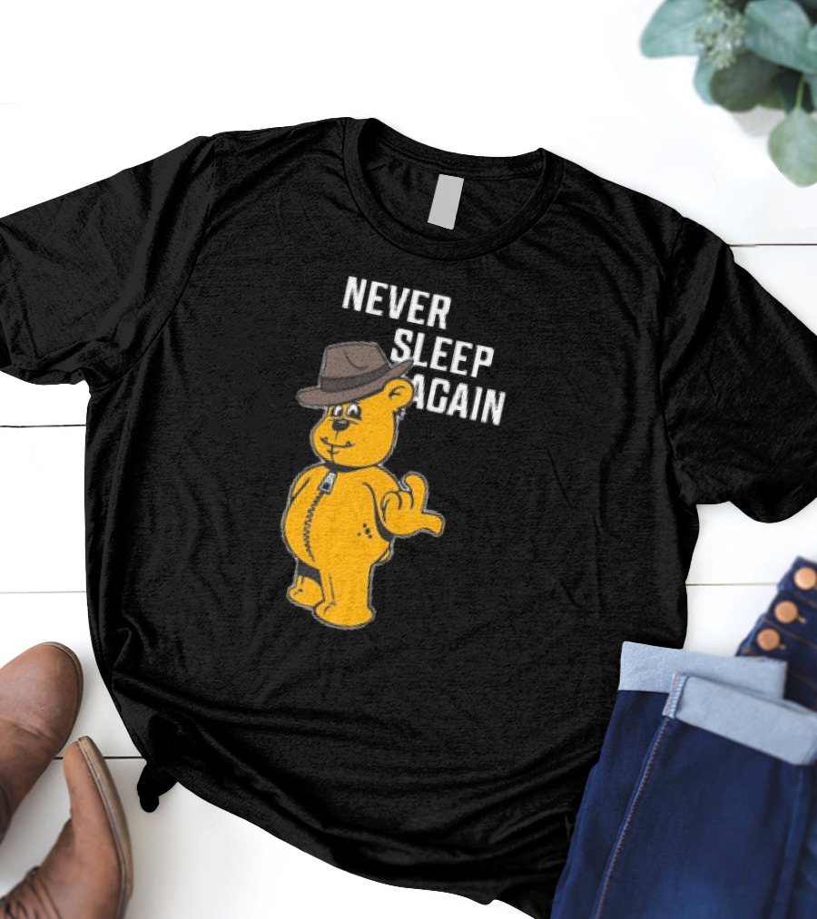 Never Sleep Again Zwart Wanna Play Nightmare Teddy Bear T-Shirt