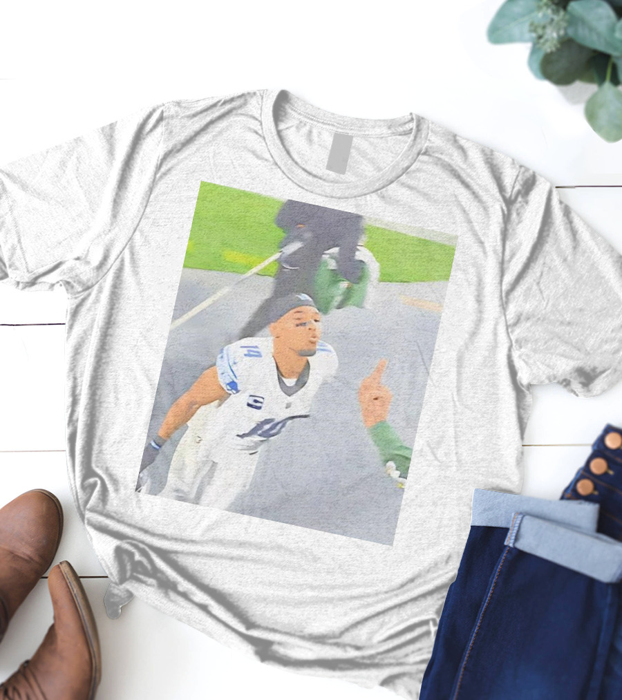 Amon Ra St Brown Number 14 Lions Kiss Meme T-Shirt