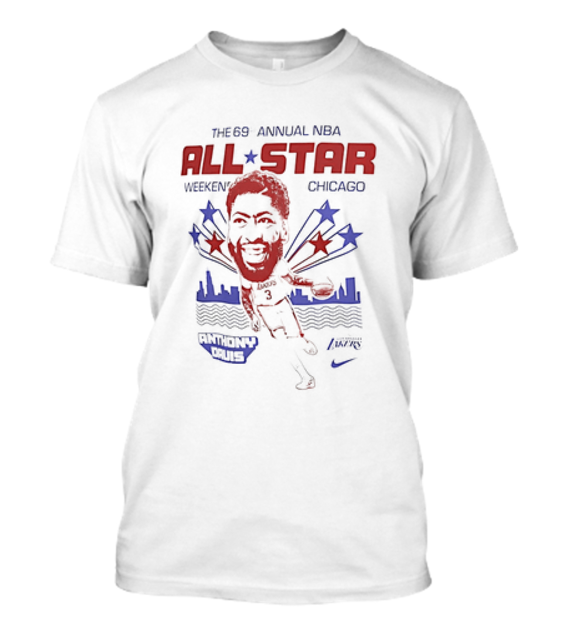 The 69th Annual NBA All-Star Weekend Chicago Anthony Davis Los Angeles Lakers T-Shirt