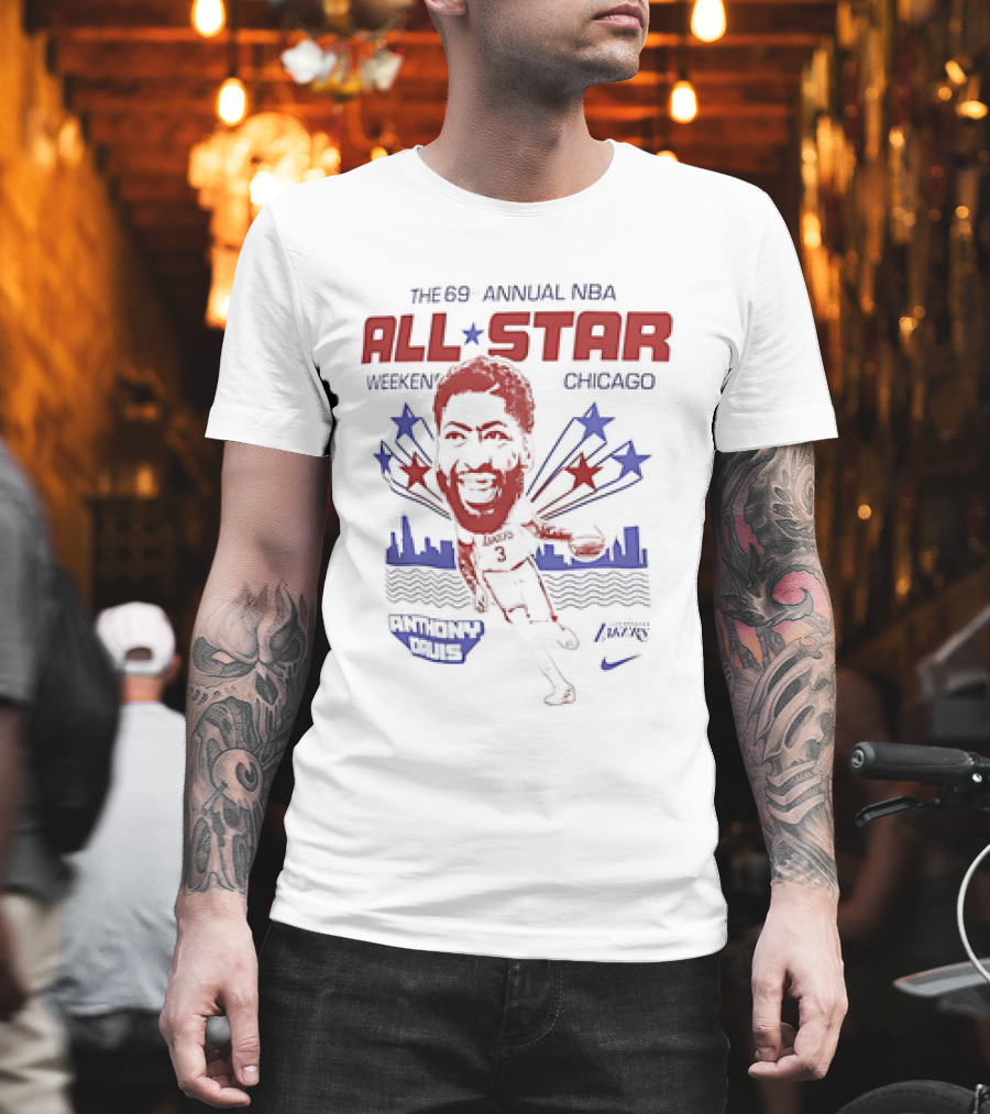The 69th Annual NBA All-Star Weekend Chicago Anthony Davis Los Angeles Lakers T-Shirt