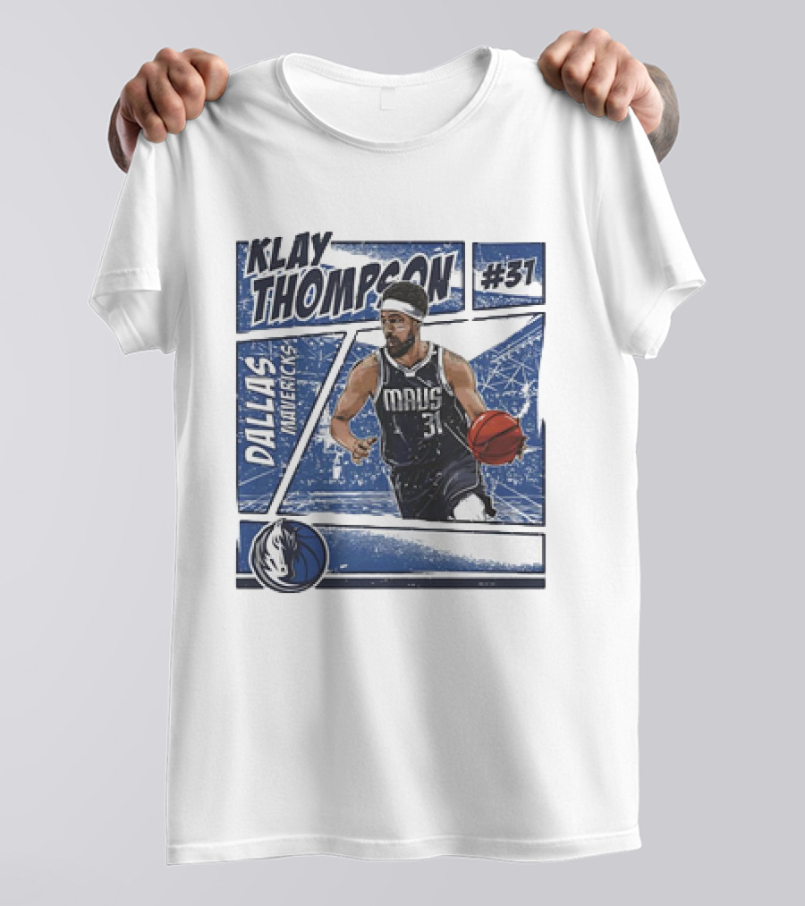 Klay Thompson Dallas Mavericks #31 NBA Basketball Comic Vintage T-Shirt