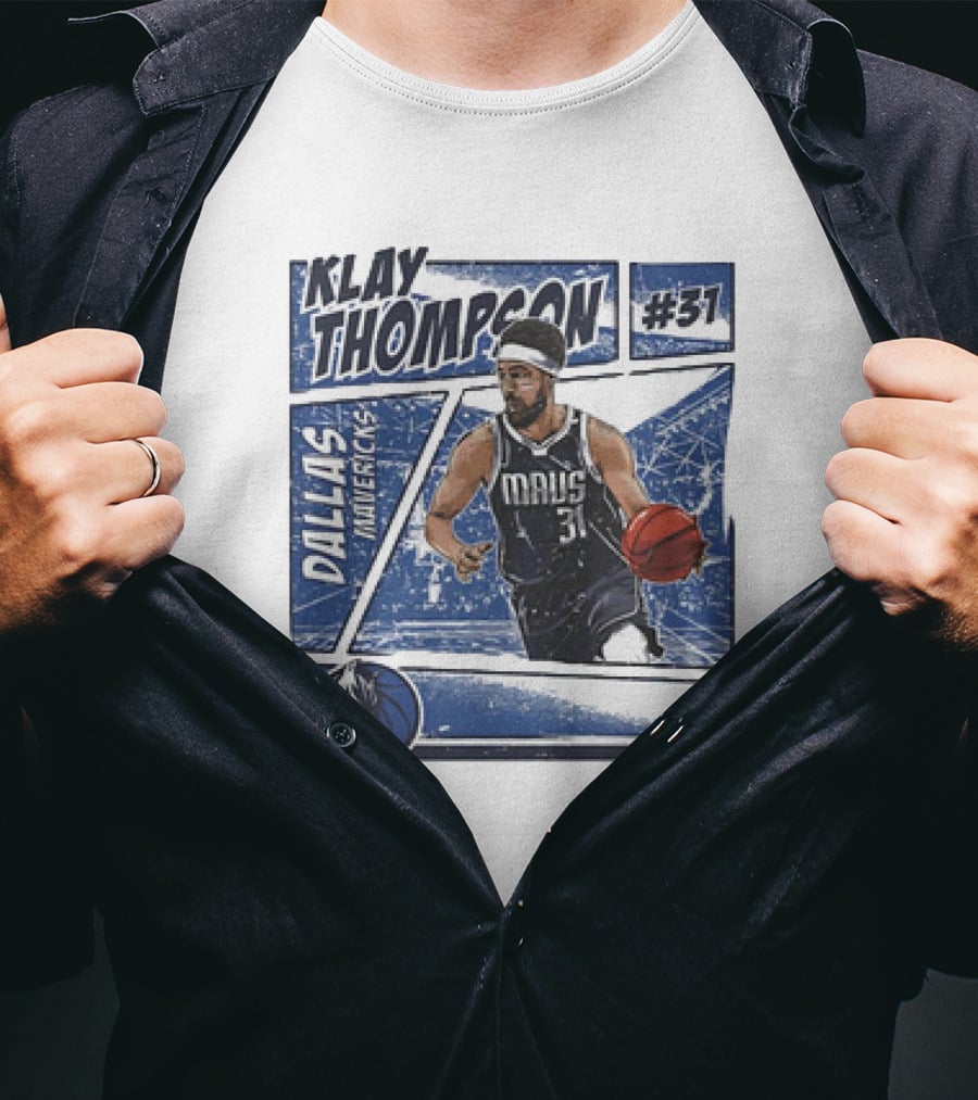 Klay Thompson Dallas Mavericks #31 NBA Basketball Comic Vintage T-Shirt