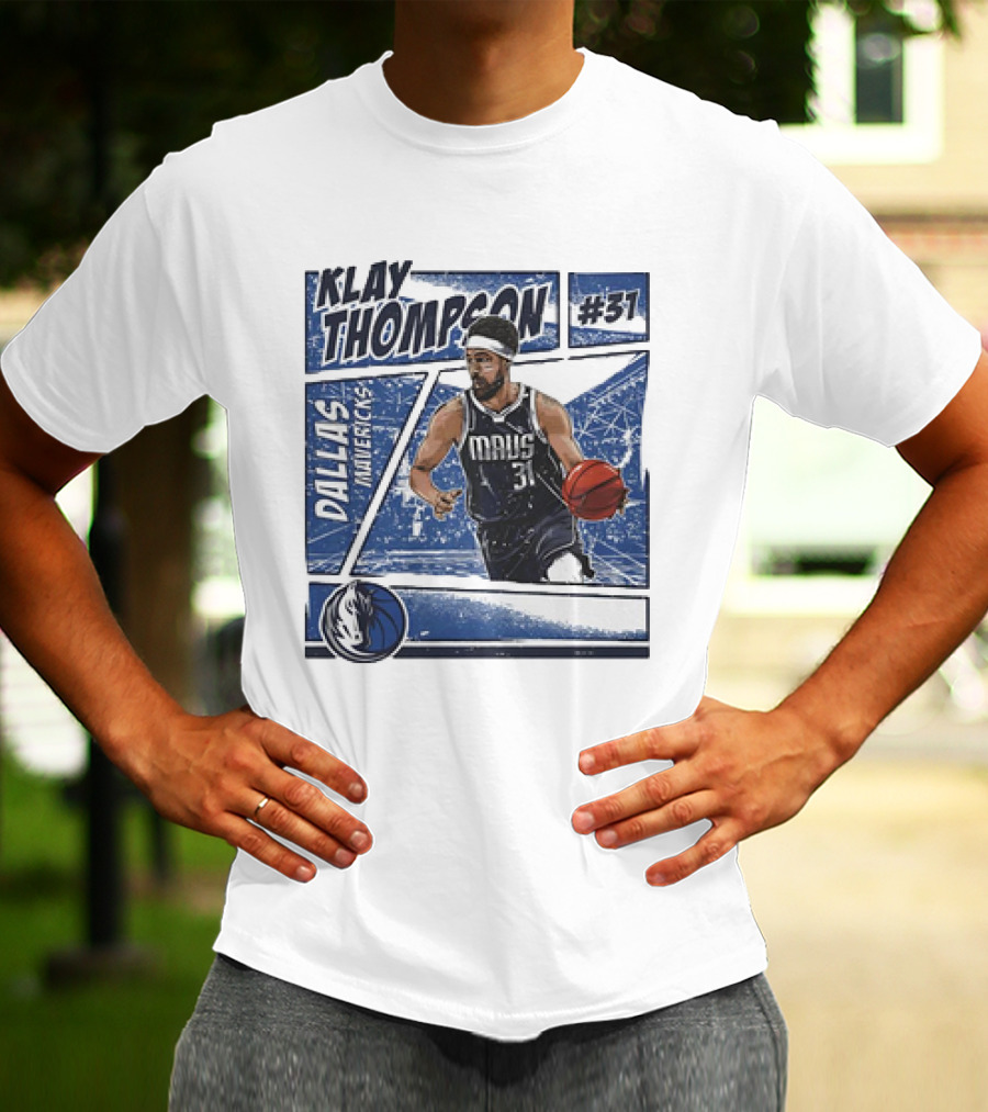 Klay Thompson Dallas Mavericks #31 NBA Basketball Comic Vintage T-Shirt