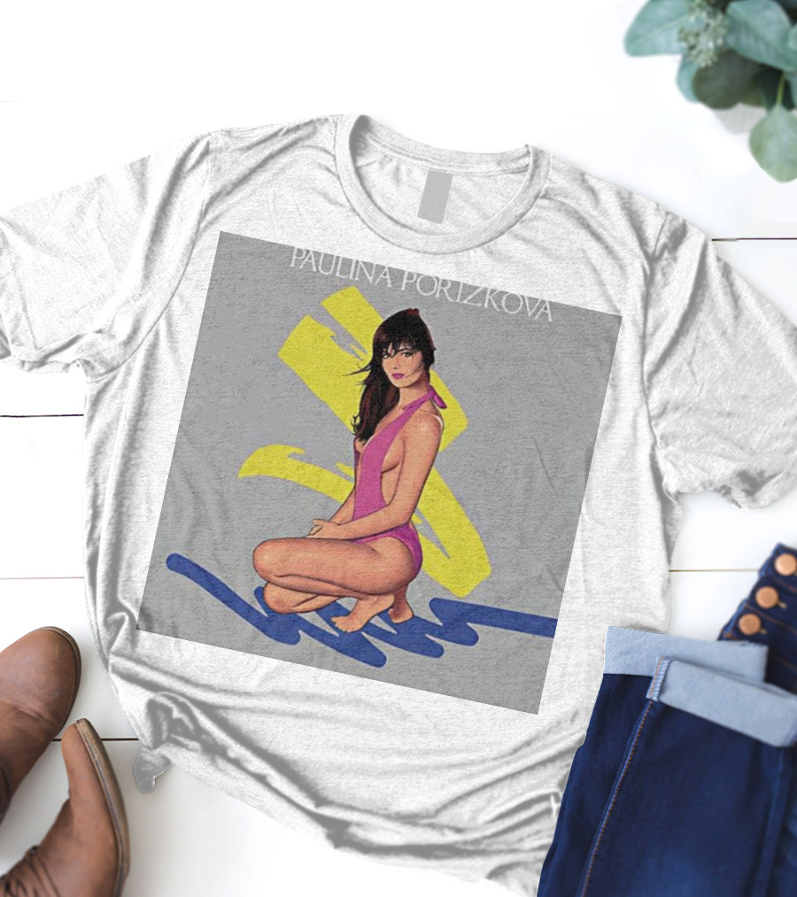 PAULINA PORIZKOVA CLASSIC Colorful Illustration On Gray Background T-Shirt