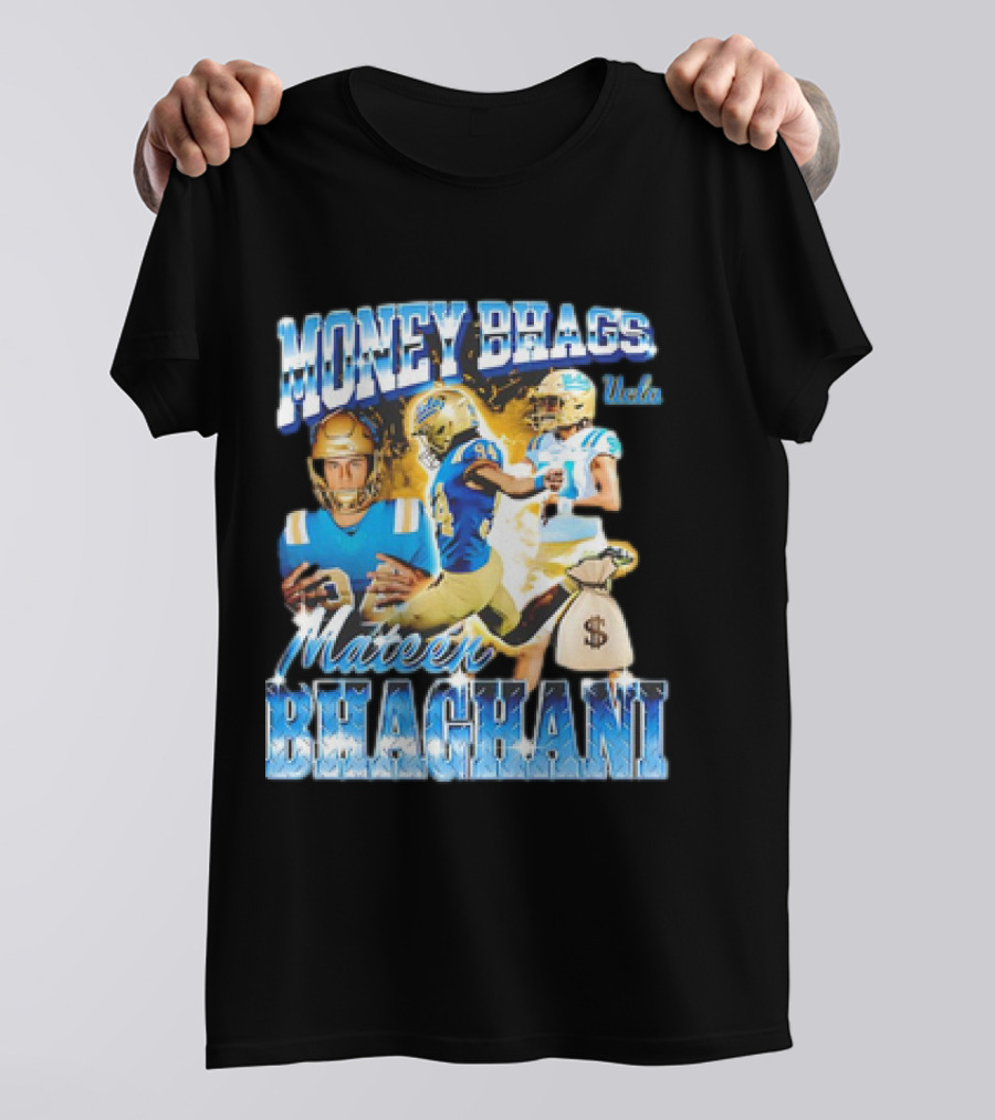 Money Bhags Mateen Bhaghani UCLA Football T-Shirt