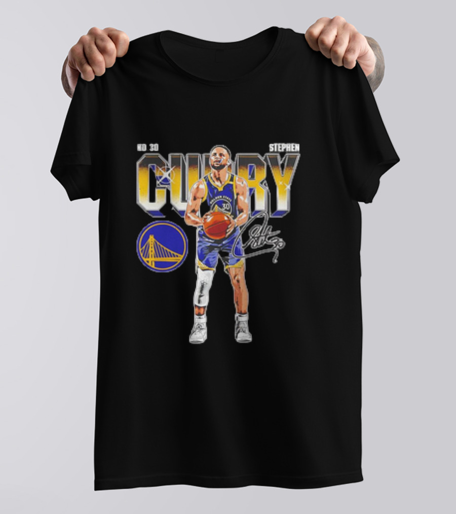Stephen Curry No 30 Golden State Warriors NBA Signature Vintage Basketball T-Shirt