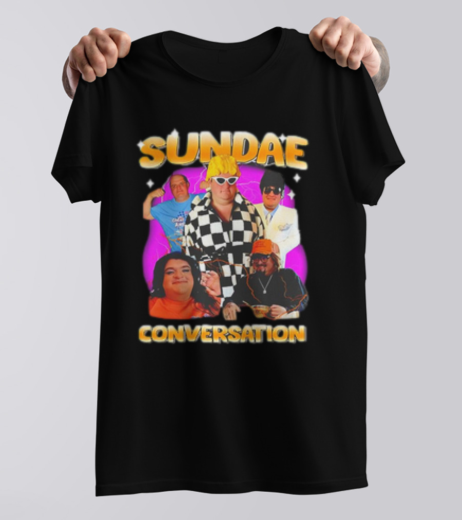 Sundae Conversation Glenny Balls Vibrant Group Montage T-Shirt