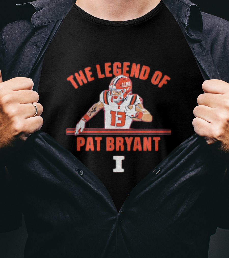 The Legend Of Pat Bryant Illinois No. 13 Football Player T-Shirt