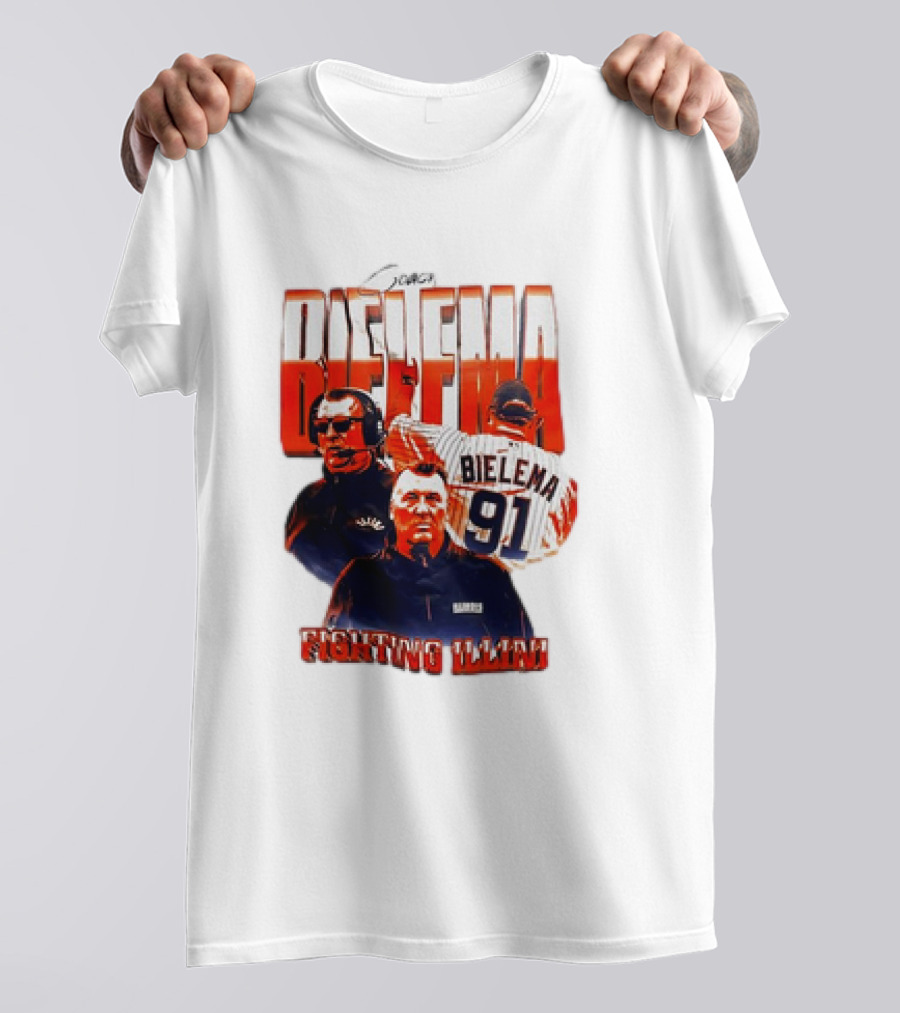 Coach Bielema 91 Fighting Illini T-Shirt