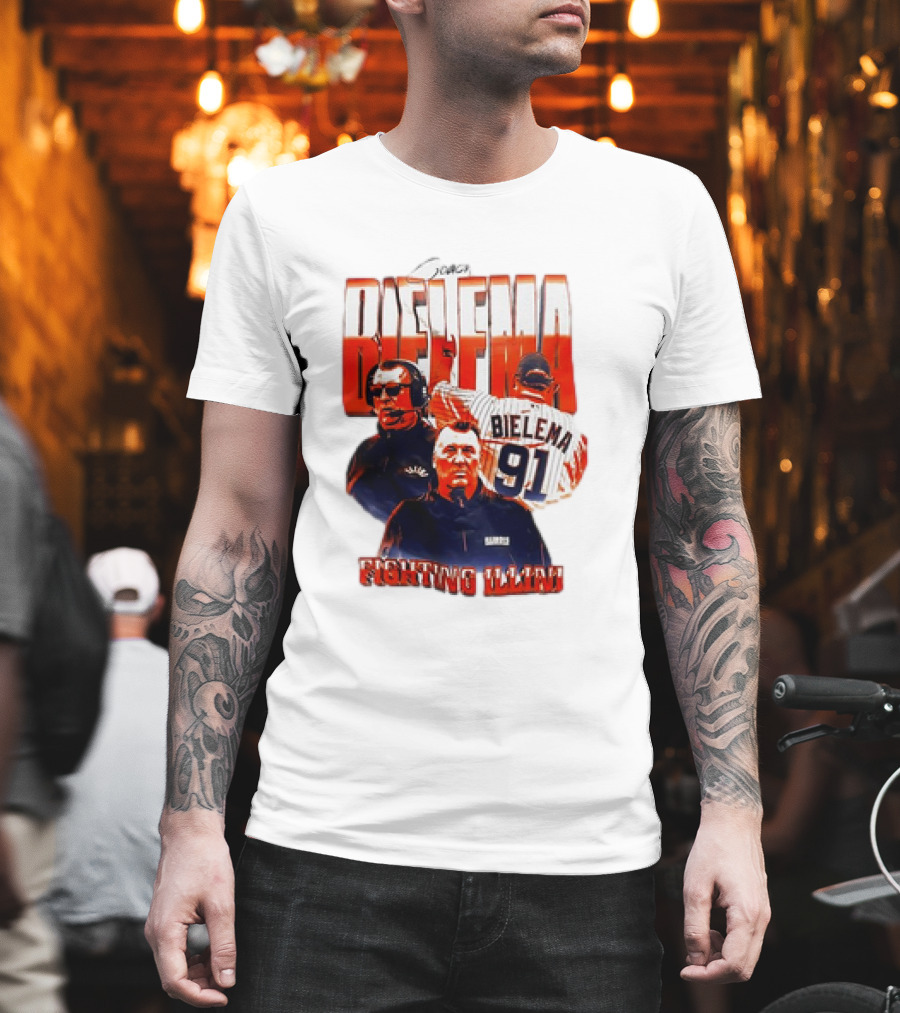 Coach Bielema 91 Fighting Illini T-Shirt