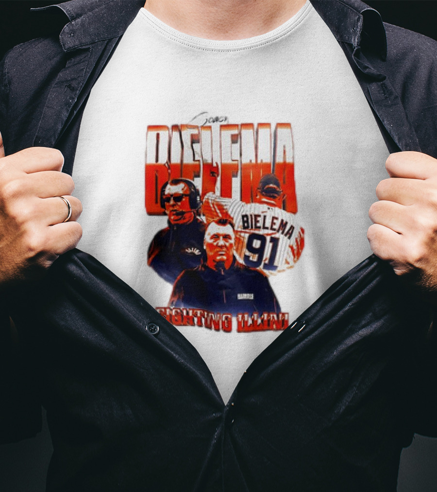 Coach Bielema 91 Fighting Illini T-Shirt