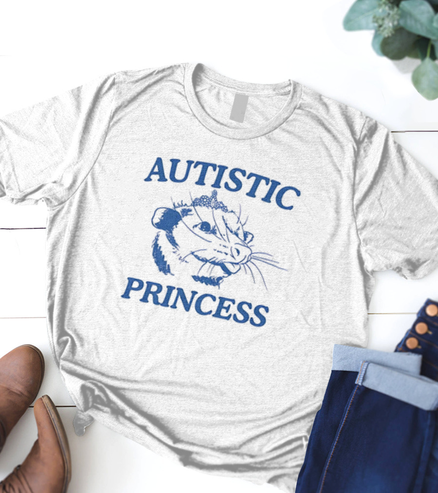 Autistic Princess Possum Drawing With Tiara T-Shirt