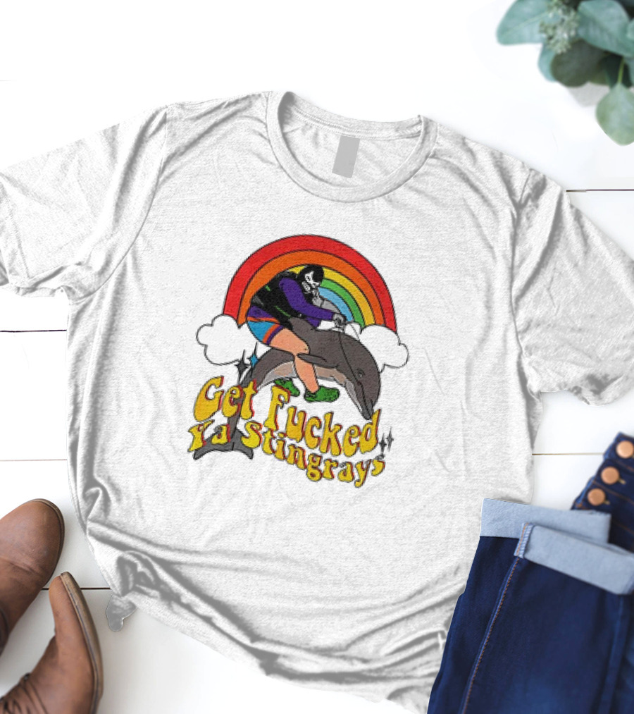 Powerfish Get F Ya Stingrays Rainbow Rider T-Shirt