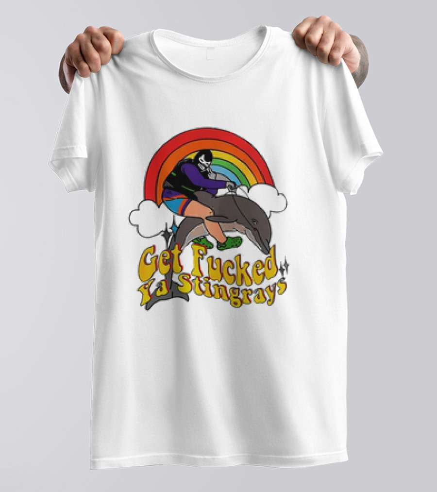 Powerfish Get F Ya Stingrays Rainbow Rider T-Shirt