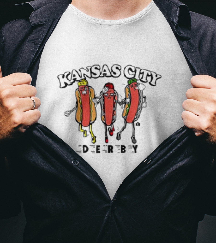 Kansas City Derby Hot Dog Trio Racing Fun T-Shirt