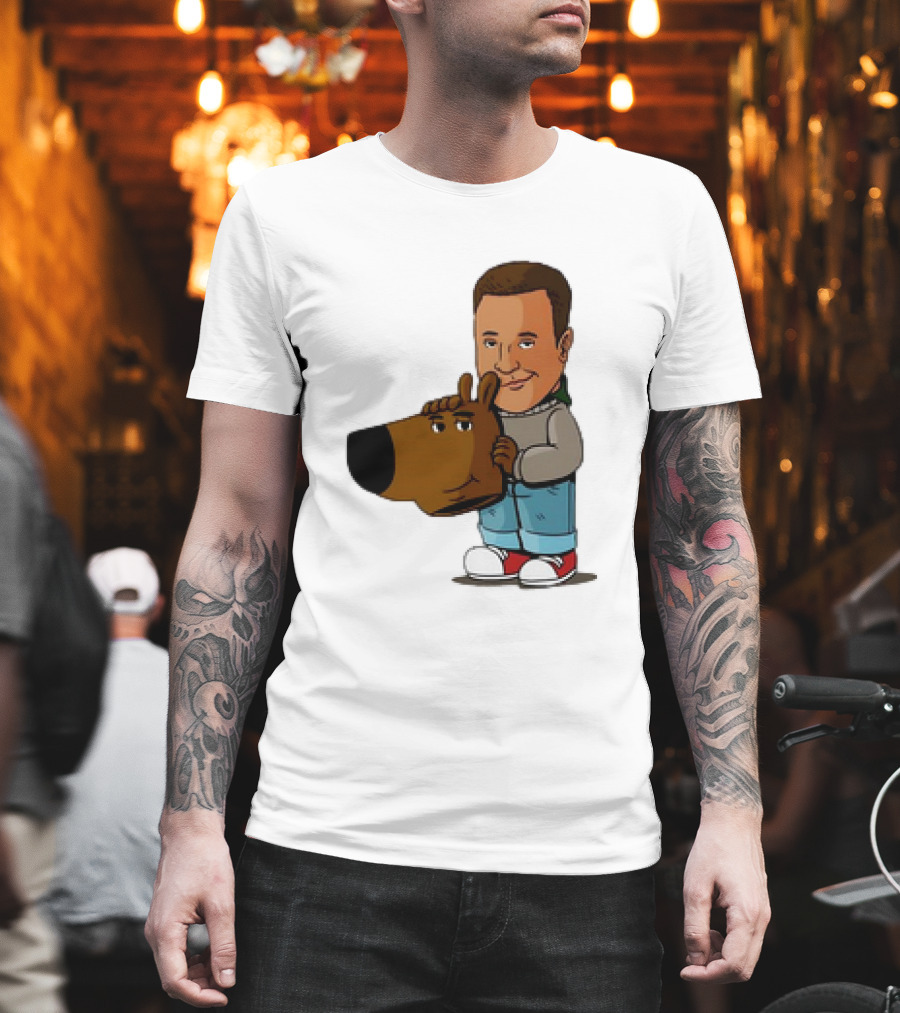Kevin James Chill Guy Meme With Cartoon Style Scooby-Doo Head T-Shirt