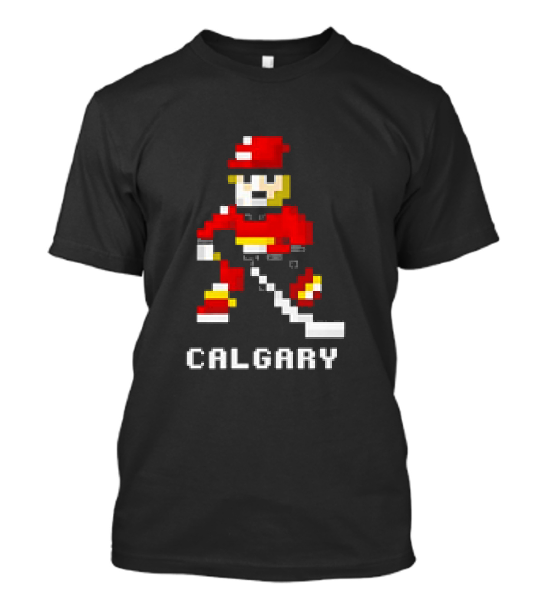 Calgary Hockey Pixelated Player T-Shirt