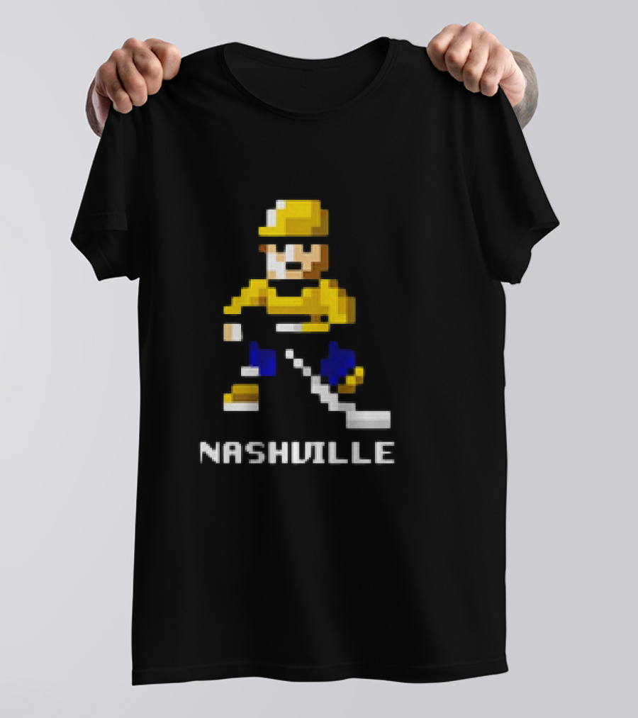 Nashville Hockey Pixel Player 8-bit T-Shirt
