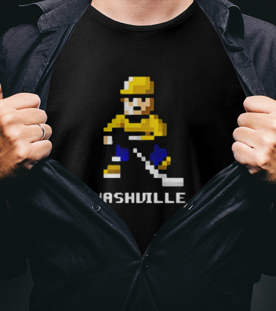 Nashville Hockey Pixel Player 8-bit T-Shirt