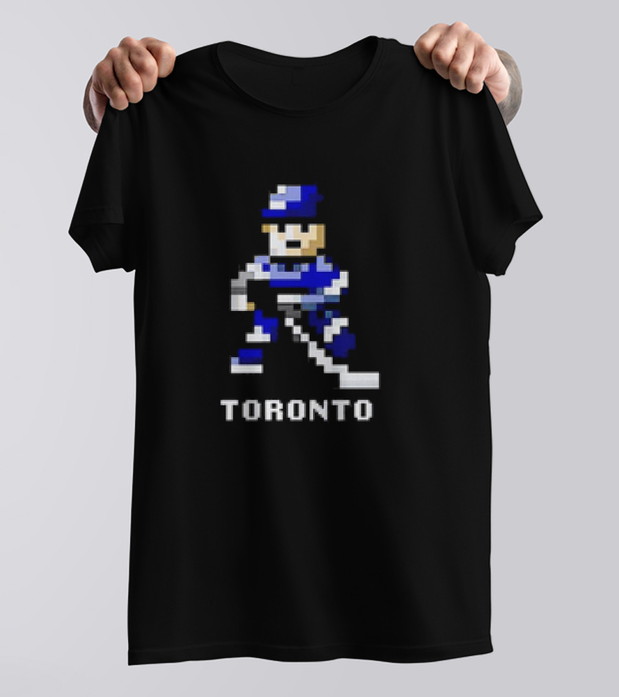 Toronto Bay 8-Bit Hockey Pixel Player T-Shirt