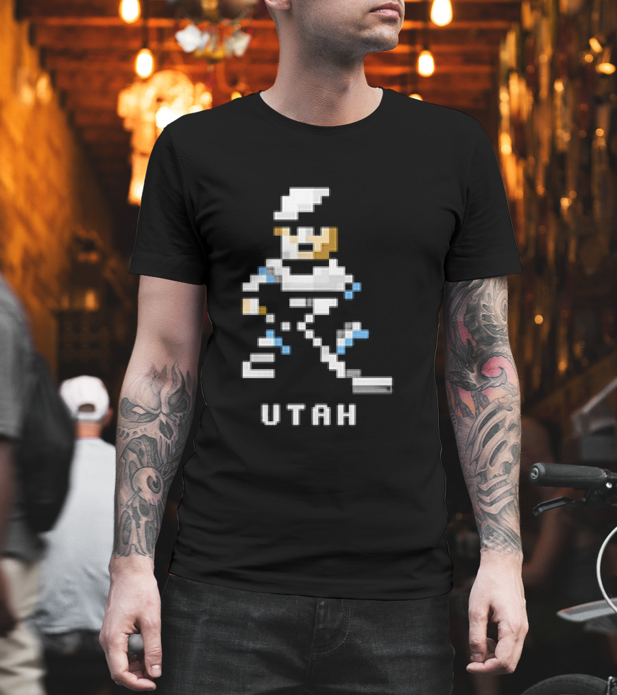 Utah Hockey 8 Bit Pixel T-Shirt