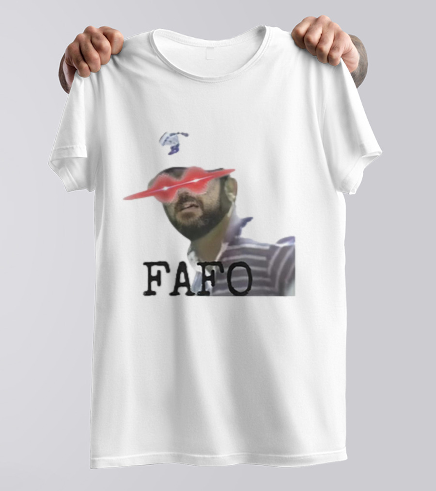 Gary Plauche FAFO PWYD Red Laser Eyes T-Shirt