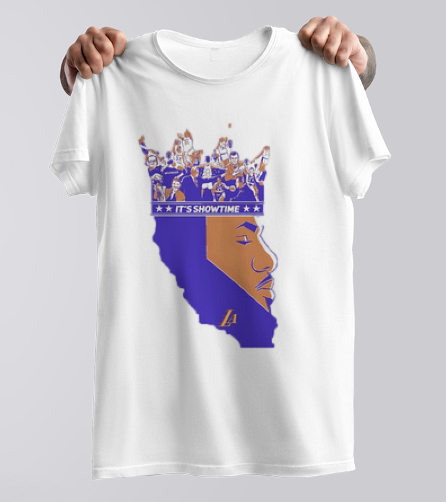 Lebron James It's Showtime Los Angeles Lakers Crown California T-Shirt