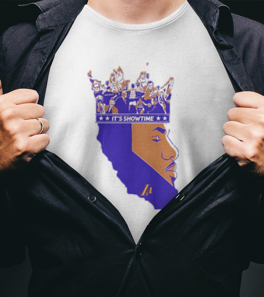 Lebron James It's Showtime Los Angeles Lakers Crown California T-Shirt