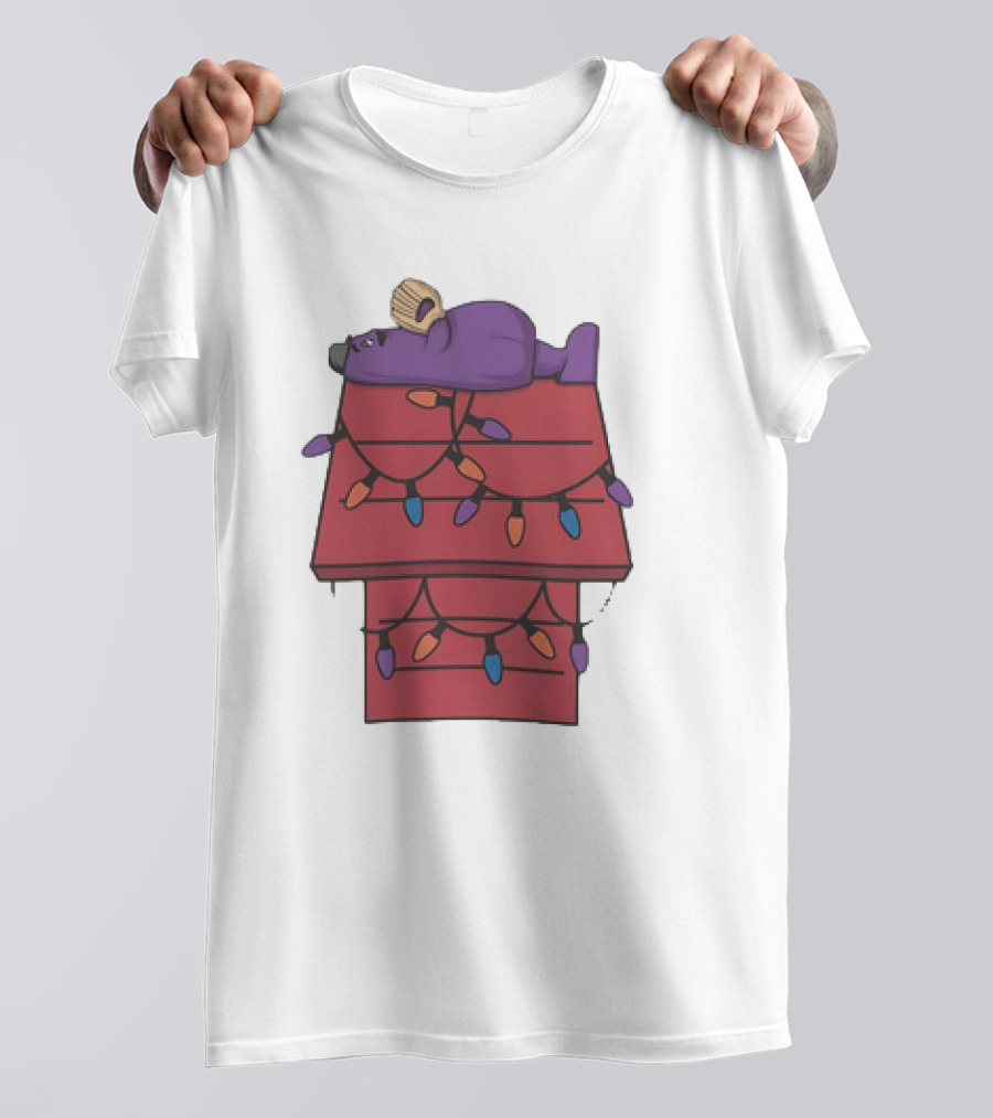 New York Mets Purple Mascot Holiday Lights Snoopy House Christmas T-Shirt