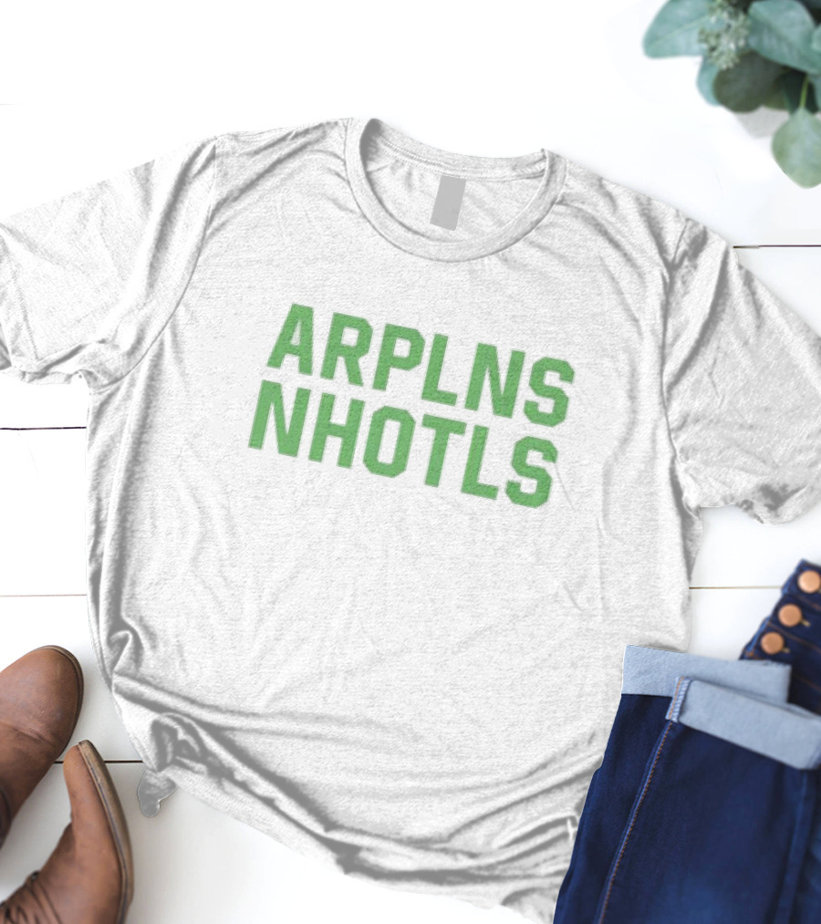 ARPLNS NHOTLS Bold Green Text T-Shirt