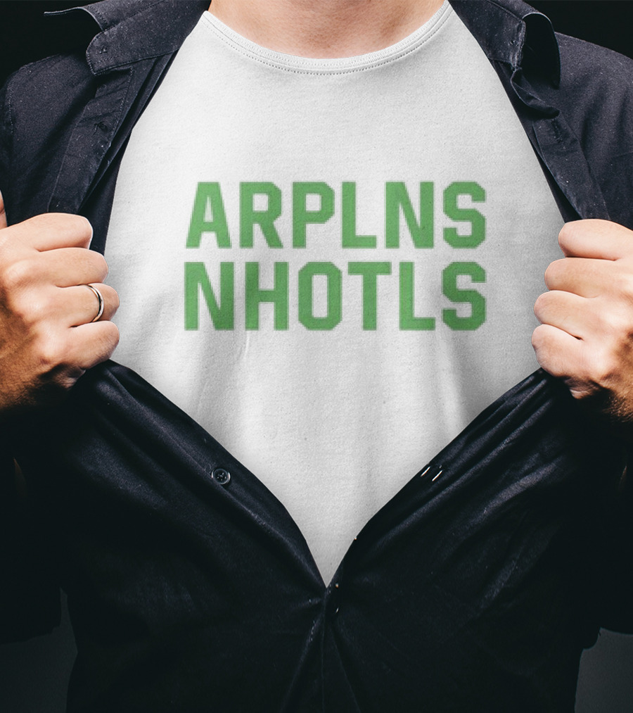 ARPLNS NHOTLS Bold Green Text T-Shirt