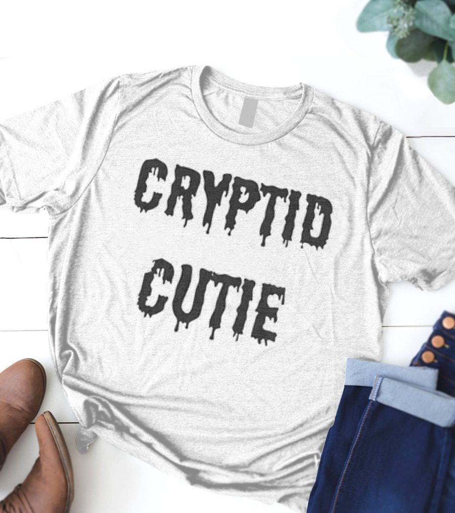 Cryptid Cutie Spooky Drip Text T-Shirt