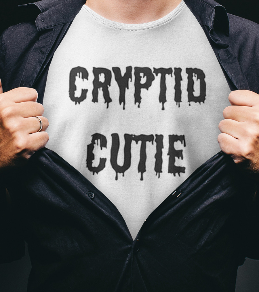 Cryptid Cutie Spooky Drip Text T-Shirt