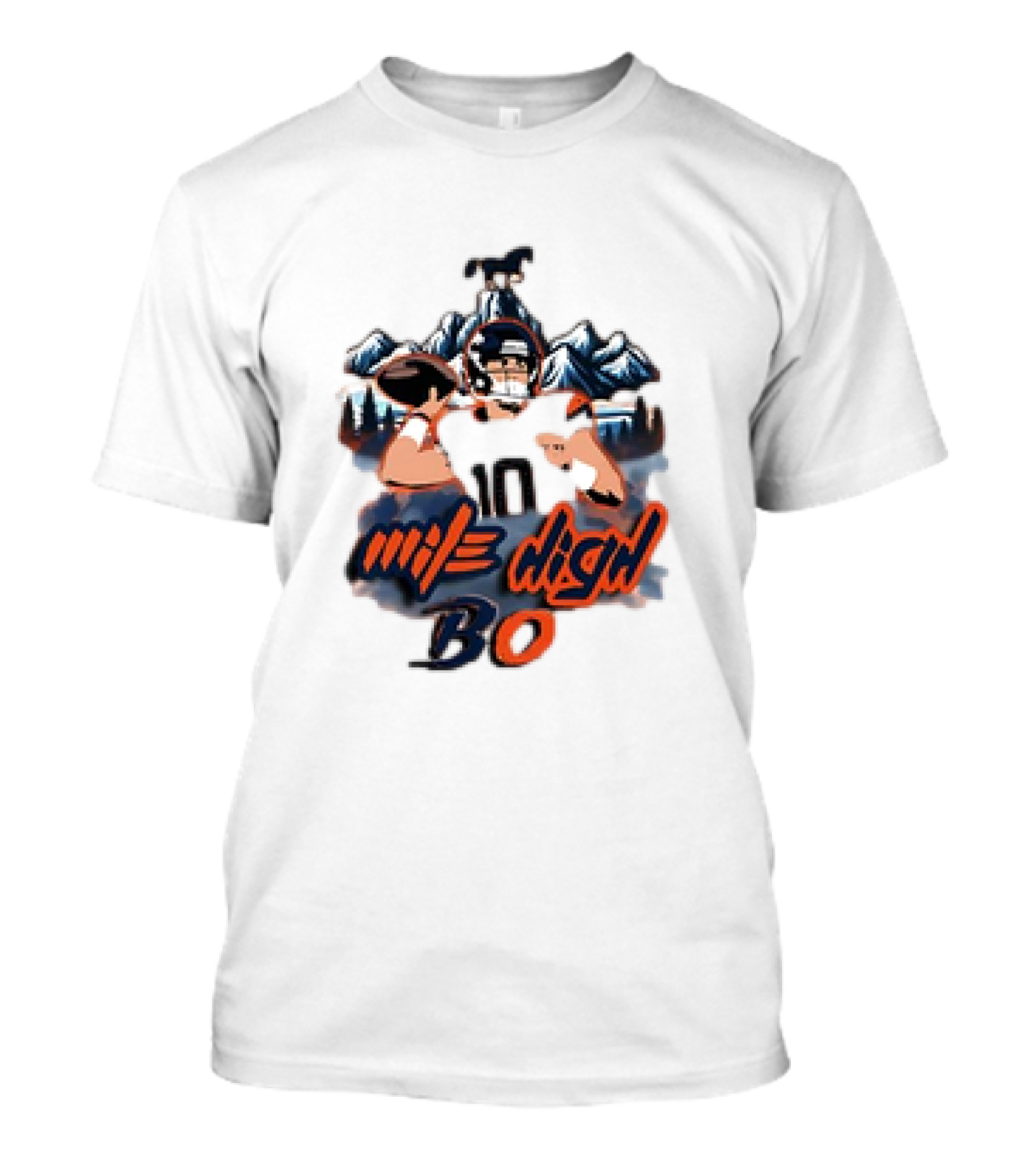 Mile High BO Football Mountains Number 10 T-Shirt
